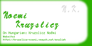 noemi kruzslicz business card