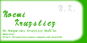 noemi kruzslicz business card